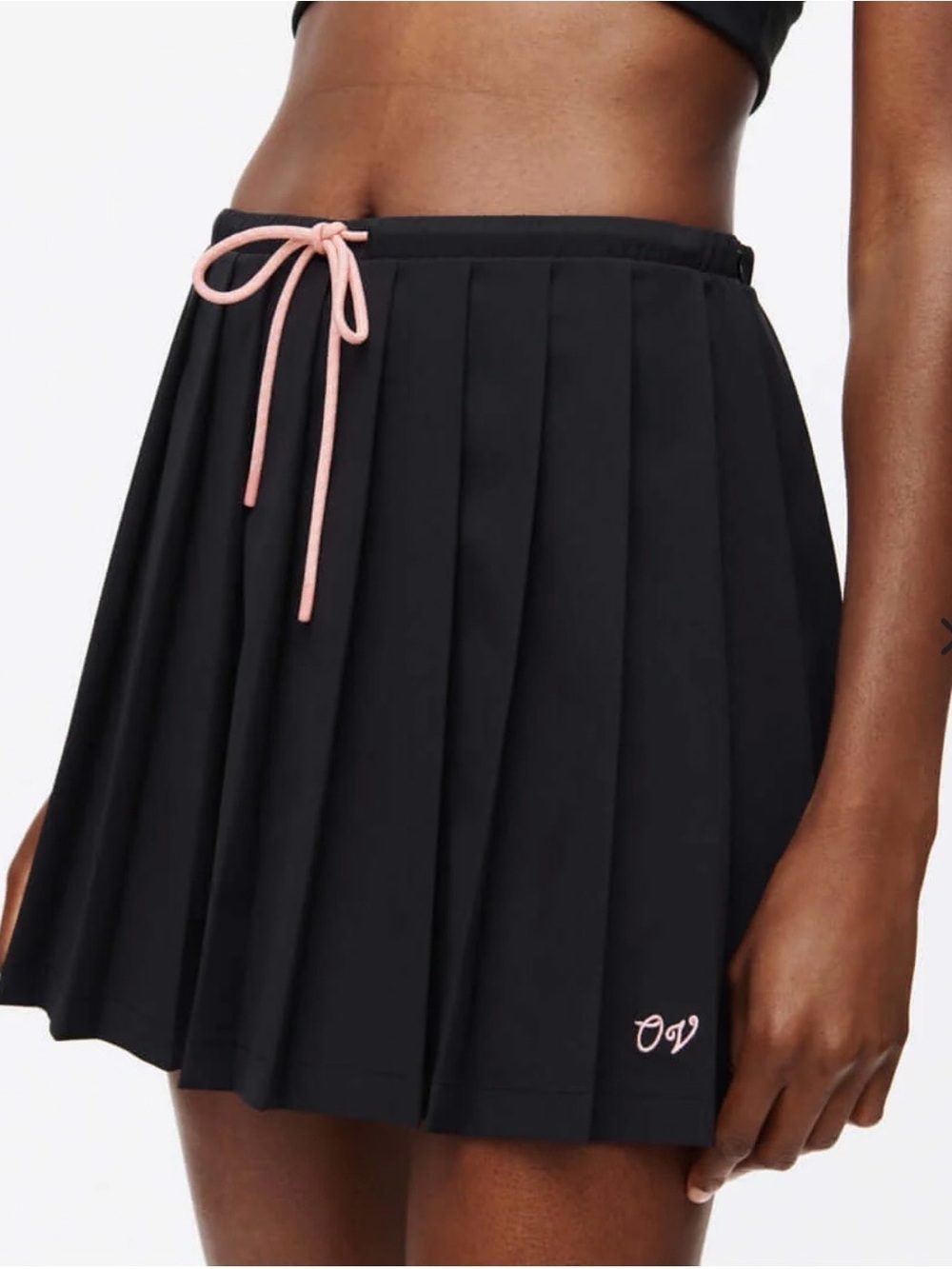 Outdoor Voices Black Stardust skirt Pleated Mini Skirt